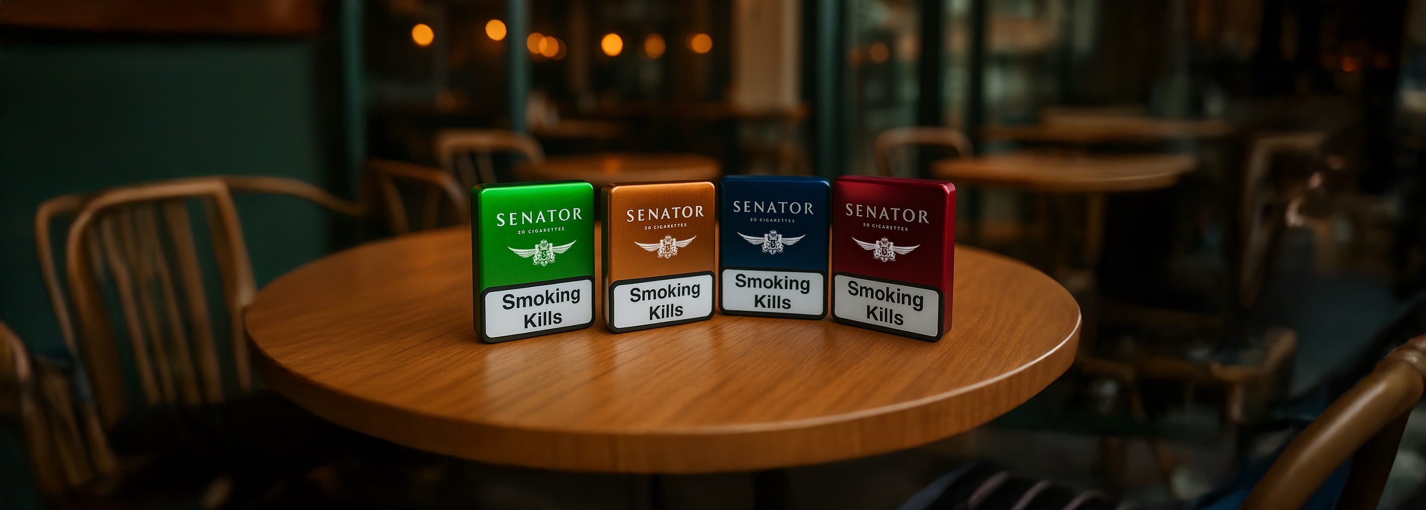 Senator Tin Collection - Premium collectible tin packaging for tobacco connoisseurs
